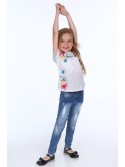 Bluza cu model imprimat, gri deschis NDZ8811 - Magazin online - Boutique